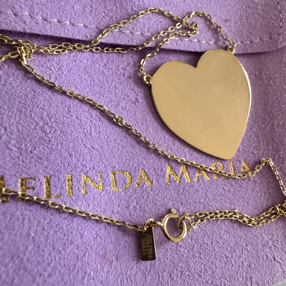 Melinda Maria XL You Have My Heart Necklace 15" - Gold